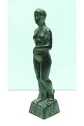 Brons beeldje Baadstertje ontwerp Gijs Jacobs Van Den Hof beeldhouwer 1889-1965 ca.1950 