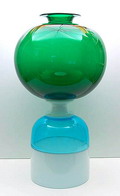 Zeer grote vaas uit de Rovine serie Limited Edition vaas 1/9 serie van 9 waarvan 3 Artist Proof's ontwerp Ettore Sottsass 1992 uitvoering Compagnia Vetraria Muranese / Italie voor Design Gallery Milano Met orginele houten krat deksel ontbreekt 