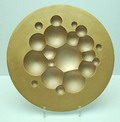 Goudkleurige aardewerk Limited Edition 1663/3000 jaarschotel 1971 ontwerp Tapio Wirkkala uitvoering Rosenthal / Duitsland 