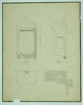 Diverse ontwerptekeningen 5x van PTT post- en brievenbussen ontwerp uitvoering Anton Kurvers 1922 