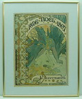 Een orginele kleurendruk van het tijdschrift-omslag L illustration ontwerp Alphonso Mucha 1896 