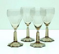 Portglazen 4x van servies Peer ontwerp A.D.Copier 1927 uitvoering Leerdam 