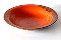  Oranje/rood geglazuurde aardewerk wandschotel ontwerp Koen Mertens 1933-'40 uitvoering Kunstpotterij Mertens Noordwijk 