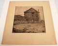  Ets op zink Hooiberg met boerderij omgeving Amsterdam Sloten ontwerp Pieter Dupont 1894-'95 gedrukt onder toezicht van Willem Witsen in een oplage van 50 exemplaren Wisselingh Co no 338 