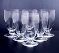  Bier bekers 6x grootste maat van de bekers van servies J ontwerp K.P.C.de Bazel 1917-'18 uitvoering Leerdam 