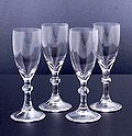  Bitterglazen 4x van servies J ontwerp K.P.C.de Bazel 1917-'18 uitvoering Leerdam 