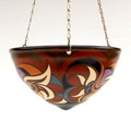  Aardewerk plantenhanger met matglazuur polychrome florale decoratie uitvoering Zenith / Gouda ca.1925 