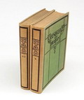  Twee gebonden boeken Genoveva van Brabant door Steystreuvel deel 1 2 met bandontwerp van H.P.Berlage 1918 