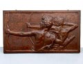  Keramiek gebronst bas-reliëf Boogschutters ontwerp uitvoering Pieter de Josselin de Jong 1861-1906 ca.1890 Lid geweest van de Haagse Kunstkring de Amsterdamse kunstenaarssociëteit Arti et Amicitiae 