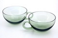  Twee groenviolette bowlkopjes ontwerp A.D.Copier 1934 uitvoering Leerdam 1939 
