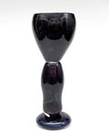  Paarsglazen Unica vaas met helder glazen overlay ontwerp uitvoering Bernard Heesen 1995 De Oude Horn Acquoy 