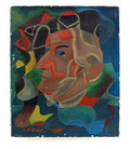  Olieverf schilderij Richard Wagner uitvoering Jean Lokay lid geweest van Surréalistes Symbolists Frankrijk ca.1925 