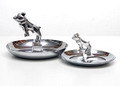  Verchroomde asbakken 2x Mack Bulldog diam.18 cm Mack Jr diam.14,4 cm geschenk bij de aankoop van een Mack truck ontwerp A.F.Masury 1932 uitvoering Central Die Casting Meg Co Chicago USA 