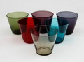  Kleine gekleurde glaasjes 6x ontwerp Timo Sarpaneva 1959 uitvoering Iittala / Finland 