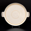  Aardewerk schaal met gekleurde lijn decoratie ontwerp Chr.van der Hoef 1908-'10 uitvoering Amphora 