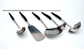 Lepelrek Dinetteset durfine nylon ontwerp Gustav Beran 1959 uitvoering Keltum / Zeist 