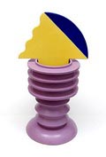 Aardewerk vaas/object Victoria geen re-make ontwerp Marco Zanini 1982 voor Memphis uitvoering Bitossi Flavia Montelupo / Italië 