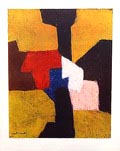Reproductie Nicolas de Stael 1914-'55 Honfleurs 1952 uitgave van Franz Hafstaengl München / Duitsland 1965 