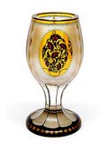 Helderglazen bokaal met emaille-verf beschildering uitvoering onbekend vermoedelijk Oostenrijk ca.1915 
