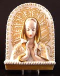 Polychroom beschilderd religieus wandrelief ontwerp Guido Cacciapuoti 1892-1953 uitvoering Ceramiche E Gres d'Arte Cacciapuoti / Italië ca.1930 
