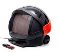 Kunststof ruimtehelm model TV Discoverer met originele afstandbediening ontwerp Honson Lee 1983 uitvoering Philips 