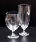 Wijnglas 10,8 cm champagne-flûte 13,6 cm van servies Candor ontwerp A.D.Copier 1929 uitvoering Glasfabriek Leerdam 