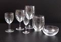 Zes glazen van servies Gilde ontwerp A.D.Copier 1930 uitvoering Glasfabriek Leerdam 