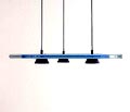 Halogeen hanglamp Aurora met drie lichtpunten ontwerp Perry King Santiago Miranda 1983 uitvoering Arteluce / Italië 