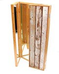  Drieluikspiegel uitgevoerd in sloophout ontwerp Piet Hein Eek ca.1992 uitvoering in eigen beheer 