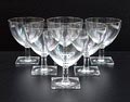 Bourgogne glazen 6x van servies Carex ontwerp A.D.Copier 1935 uitvoering Glasfabriek Leerdam 