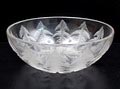Helder glazen schaal met geëtste decoratie Pissenlit No.1 ontwerp René Lalique 1921 uitvoering Lalique / Frankrijk 1921-'47 