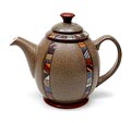 Aardewerk theepot met decor Marrakesh uitvoering Denby / Engeland 1992-2002 