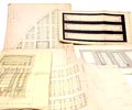 Zes ontwerptekeningen van Glas-in-Lood ramen door A.J.A.Heetman Aestetisch Technisch Bureau Kunstzin Rotterdam 1930-'35 