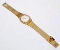 Verguld stainless steel herenhorloge Jules Jurgerson ca.1980 