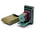  Kodak Petite camera originele groene afwerking met originele draagdoos geproduceerd door Kodak / Eastman USA 1929-'33 