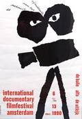  Affiche Nederland International Documentary Filmfestival Amsterdam ” ontwerp Jan Bons 1990 