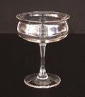  Helderglazen champagnecoupe van servies Normaal-I ontwerp C.de Lorm 1923 uitvoering Glasfabriek Leerdam 