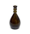 Groen glazen bitter-flesje ontwerp Jac.Jongert ca.1920 voor Bievol van de firma Wed.G.Oud Pzn en Co / Purmerend uitvoering N.V.United Glassworks Schiedam 