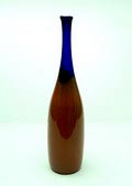 Tweekleurige Serica fles ontwerp Floris Meydam 1953 uitvoering Glasfabriek Leerdam 