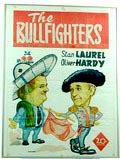 Poster Laurel Hardy met de hand ingekleurd uitgave van de Nederlandse Bioscoopbond ca.1945 