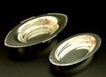 2 kleine verzilverde Gero-zilver schaaltjes ontwerp Chris van der Hoef 1930-'32 uitvoering Gero 