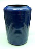 Grote blauw geglazuurde aardewerk vaas ontwerp uitvoering Pieter Groeneveldt Voorschoten 1945-'72 