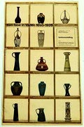 Tentoonstellings-affiche een fase in vazen 1895-1925 ter gelegenheid van een tentoonstelling in de kantine van Steendrukkerij de Jong Co 1965-'66 