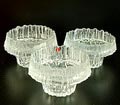  Reliëf kommen 3x Stellaria ontwerp Tapio Wirkkala 1967 uitvoering Iittala / Finland 