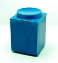 Blauwe vierkante porseleinen Studio Linie dekseldoos uitvoering Rosenthal / Duitsland ca.1990 