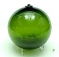 Groen glazen hangobject uitvoering Holmegaard / Denemarken ca.1970 