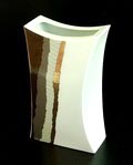 Porseleinen vaas Convex ontwerp Jan van der Vaart ca.1984 uitvoering Rosenthal / Duitsland 