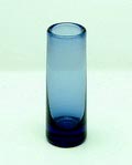 Blauw glazen cilindervaas ontwerp Per Lütken ca.1960 uitvoering Holmegaard / Denemarken 