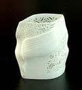 Biscuit porseleinen windlicht met theelicht houder ontwerp Johan van Loon uitvoering Rosenthal / Duitsland 1989 