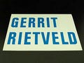 Tentoonstellings-brochure Gerrit Rietveld uitgave van de Faculteit Bouwkunde TU Delft 1991 ontwerp Marianne Elbers uitvoering Mart Spruijt 